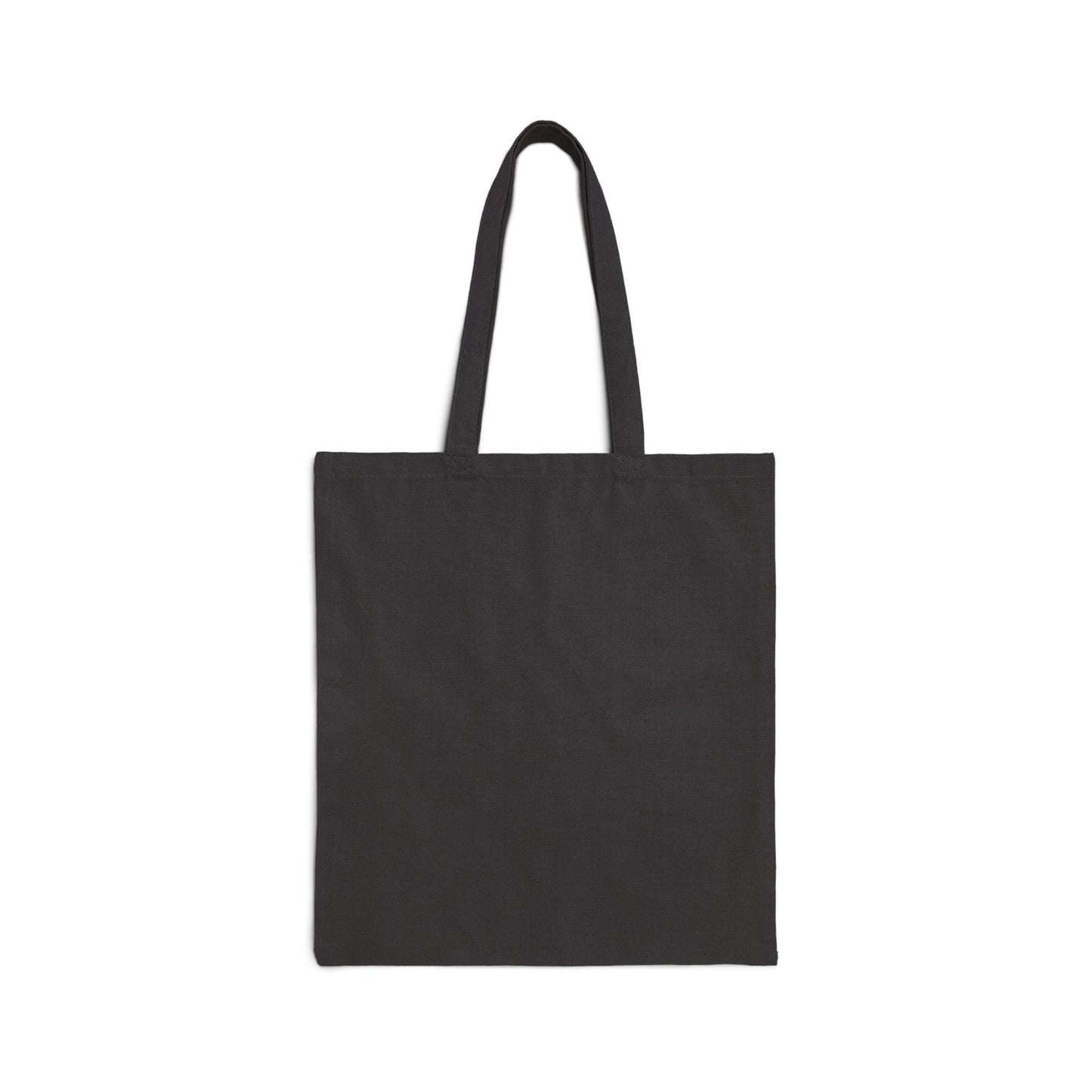 White writing Cotton Canvas Tote Bag