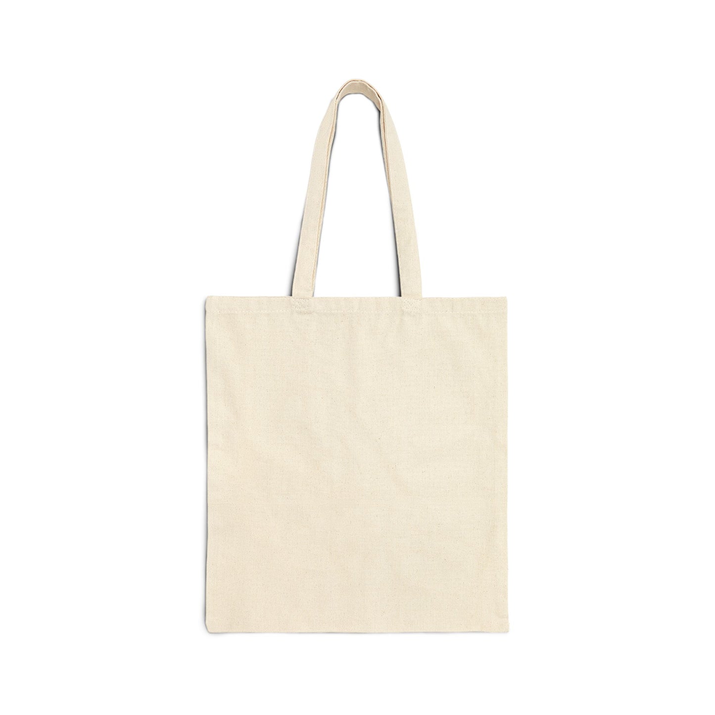 White writing Cotton Canvas Tote Bag